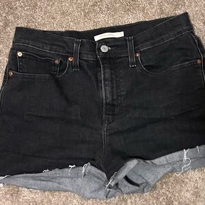 Levi's Black High-Rise Jean Shorts